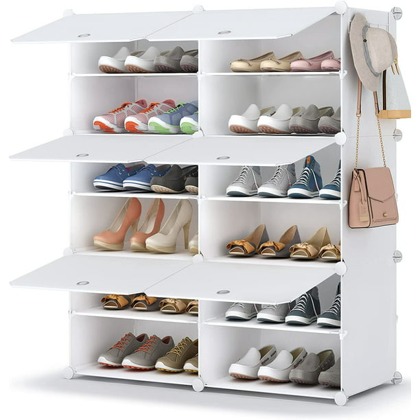 10 Tier Shoe Rack Shoe Storage Cabinet with Dustproof Cover